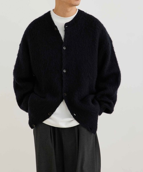 ADAM ET ROPE'（アダムエロペ） カーディガン モヘアミックス オーバー