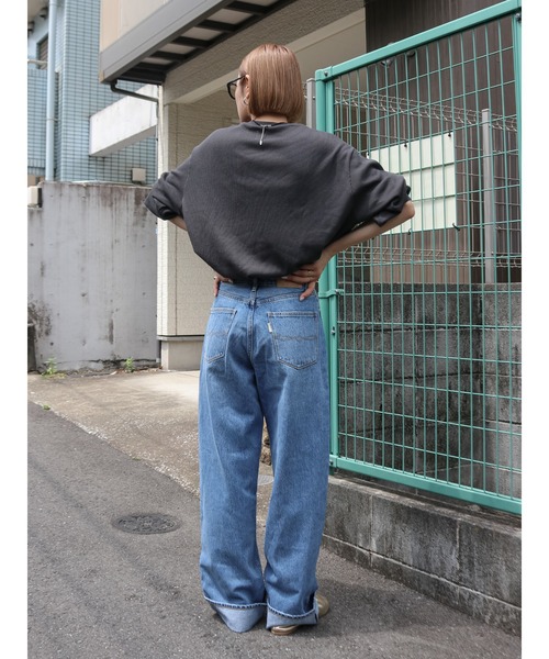 Ungrid｜デニムブラウス 　21SS　限定品 Ungrid ジーンズ デニム デニムパンツ クラッシュデザインデニム