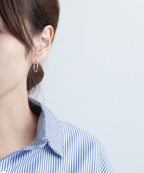 ESTELLE（エステール） ピアス K10 ピンクゴールド フープ ピアス