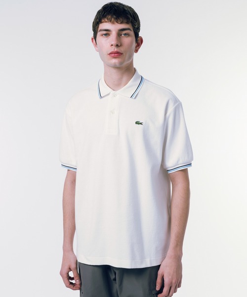 LACOSTE ホワイト ポロシャツ サイズ3 LACOSTE 「LACOSTE」 半袖ポロシャツ 3 ホワイト メンズ