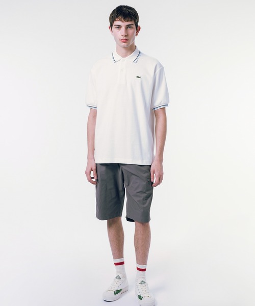LACOSTE ホワイト ポロシャツ サイズ3 LACOSTE 「LACOSTE」 半袖ポロシャツ 3 ホワイト メンズ