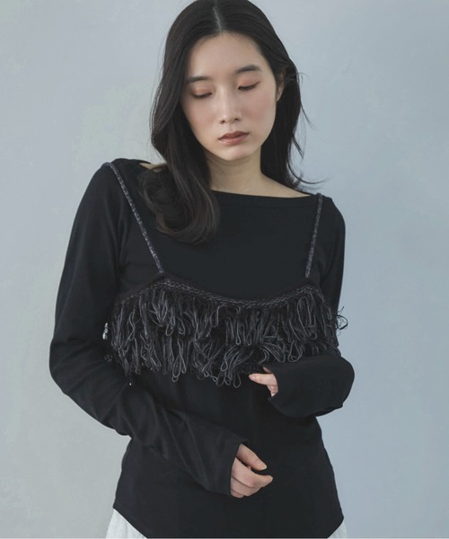 feepur（フェピュール） 「ハンドウォッシャブル」フリンジニット