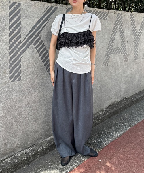 feepur（フェピュール） 「ハンドウォッシャブル」フリンジニット