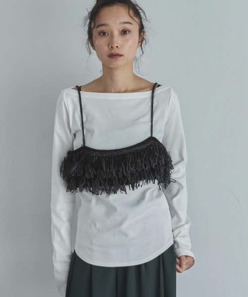 feepur（フェピュール） 「ハンドウォッシャブル」フリンジニット