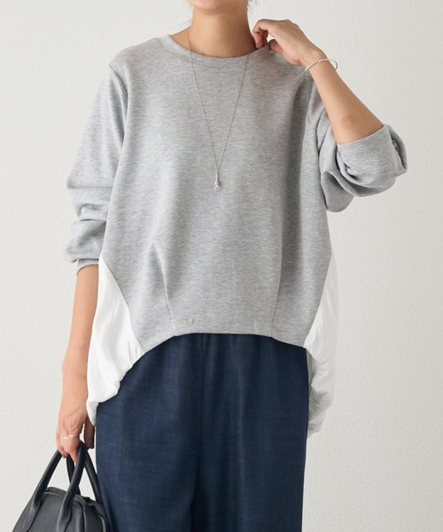 BEARDSLEY（ビアズリー） tシャツ 割繊コンビプルオーバー レディース