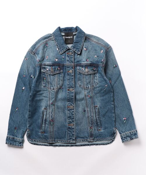 「Desigual」 デニムジャケット L ブルー レディース