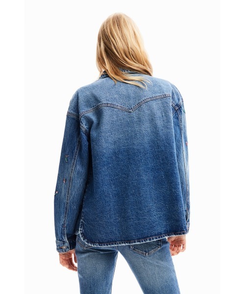 「Desigual」 デニムジャケット L ブルー レディース