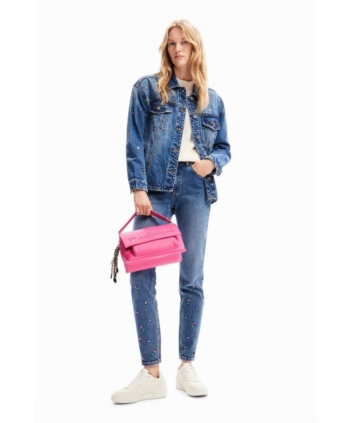 「Desigual」 デニムジャケット L ブルー レディース