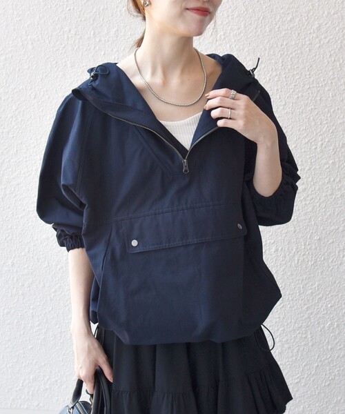 wai SHIPS アノラック　パーカー SHIPS｜【SHIPS any別注】La Hutte:<洗濯機可能>ロゴ アノラック