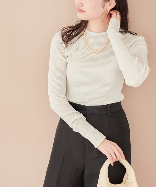 plage（プラージュ） 長袖ニット FREE ブラック レディース : ZOZOTOWN