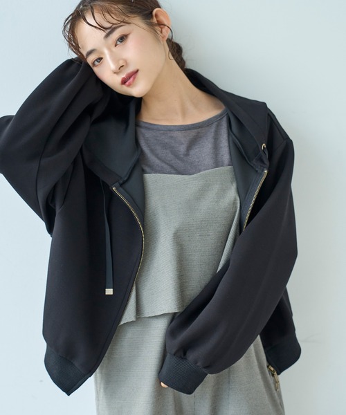 mil（ミル） パーカー クロップド ダブルジップパーカー「588108