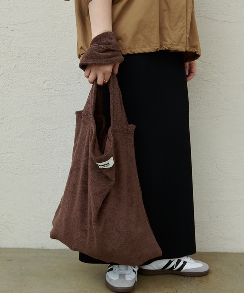 FEEL GOOD CONNECTION AND BLISSFUL TIME トートバッグ 大きめ パイル