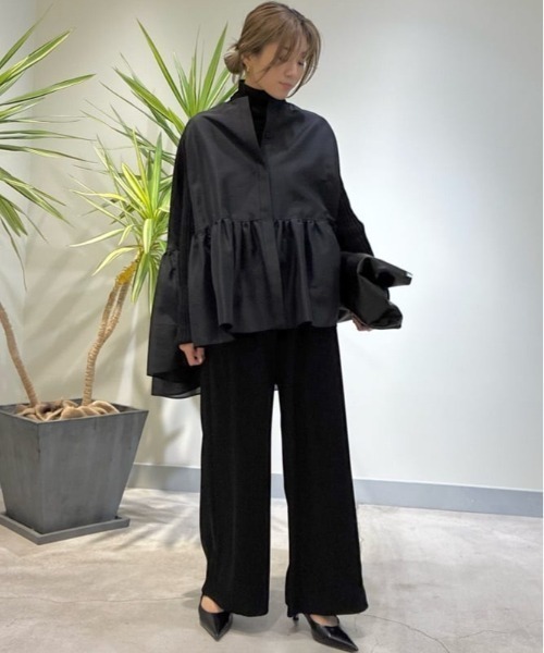 LE PHIL（ル フィル） ブラウス シャツ シアーオーガンジーケープ