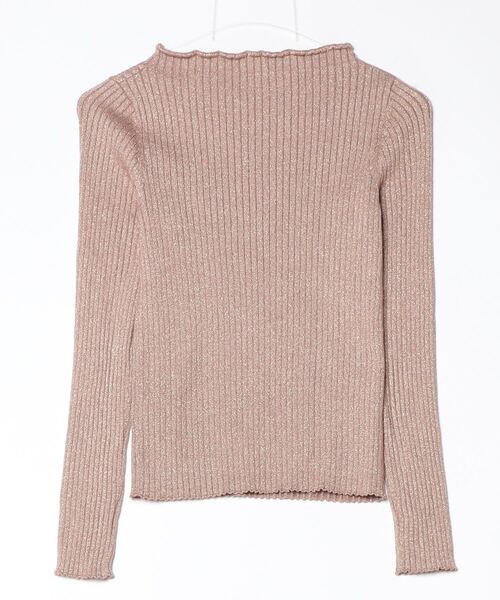 「flower」 長袖ニット - ブラウン レディース_画像2