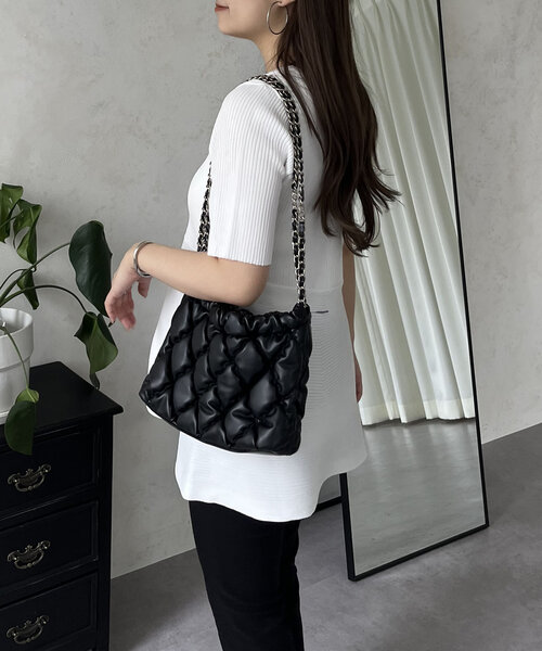 「prose verse」 半袖ニット MEDIUM ブラック レディース_画像9