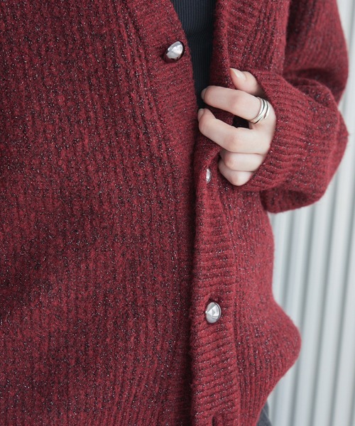 カーディガン SHINY SHINY lame cardigan Spielio カーディガン 「Spielio」Shiny lurex cardigan / シャイニー