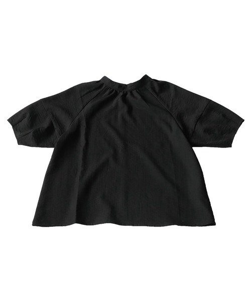 「antiqua」 「pattentorso」半袖ブラウス ONESIZE ブラック レディース_画像3