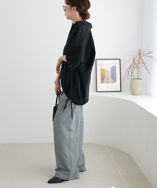 「DISCOAT」 半袖ブラウス MEDIUM ライトグレー レディース_画像5