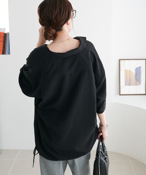 「DISCOAT」 半袖ブラウス MEDIUM ライトグレー レディース_画像7