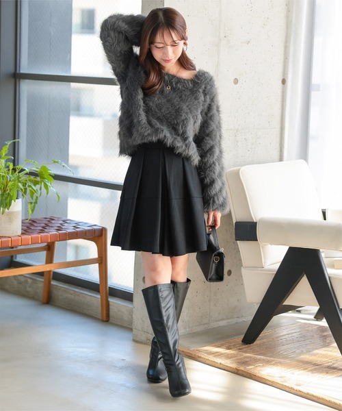 【BLS】【S-LLサイズ展開・美脚効果あり】ストレッチ6cmロングブーツ EVOL（イーボル） ブーツ 「S-LLサイズ展開・美脚効果あり」ストレッチ