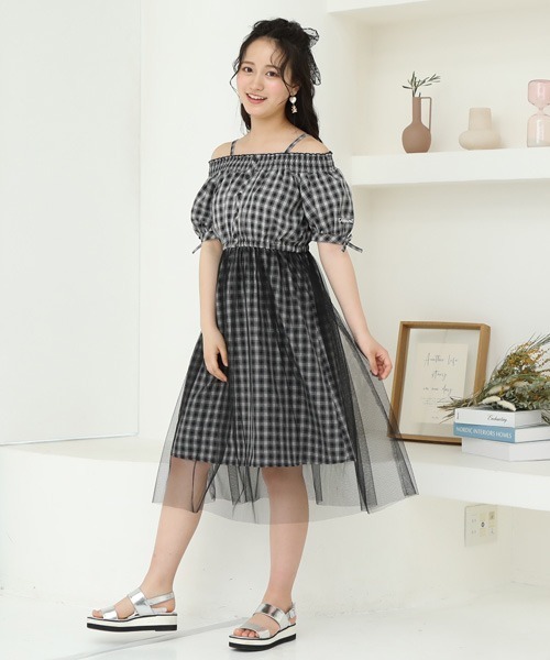 「PINKHUNT」 「KIDS」半袖ワンピース 140cm ブラック キッズ_画像9