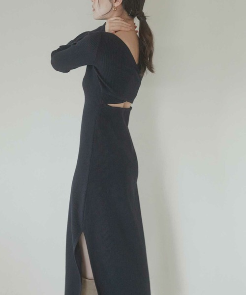 ACYM アシーム　ワンピース ACYM（アシーム） ワンピース Back open mix knit ワンピース