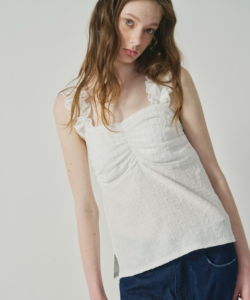 「J1U by LA BELLE ETUDE」 キャミソール FREE ブラック レディース_画像3