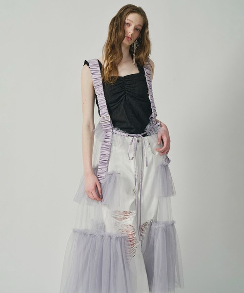 「J1U by LA BELLE ETUDE」 キャミソール FREE ブラック レディース_画像8