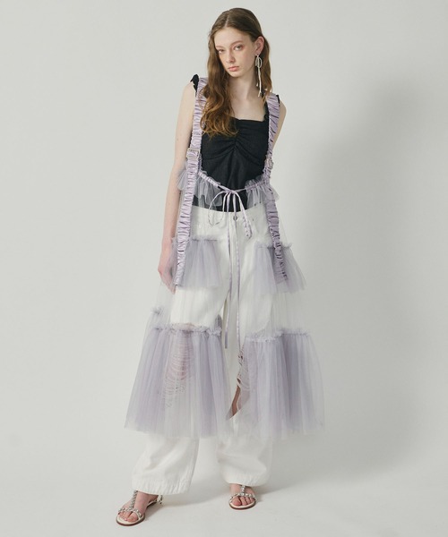 「J1U by LA BELLE ETUDE」 キャミソール FREE ブラック レディース_画像9