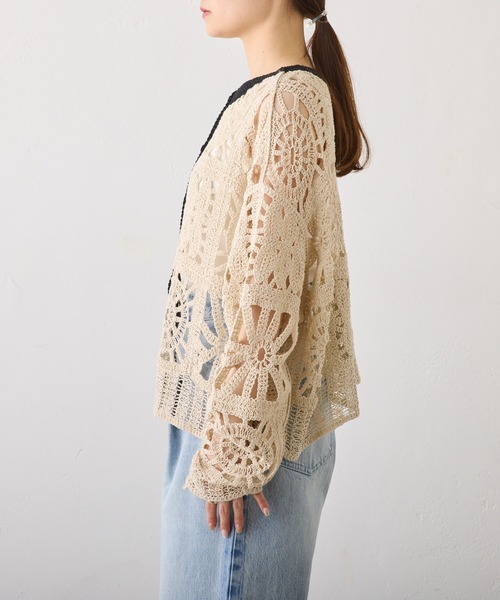 「PUAL CE CIN」 カーディガン FREE ベージュ レディース_画像3