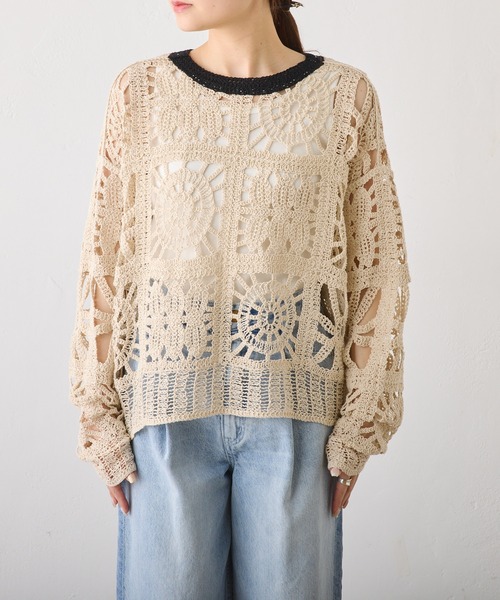 「PUAL CE CIN」 カーディガン FREE ベージュ レディース_画像8