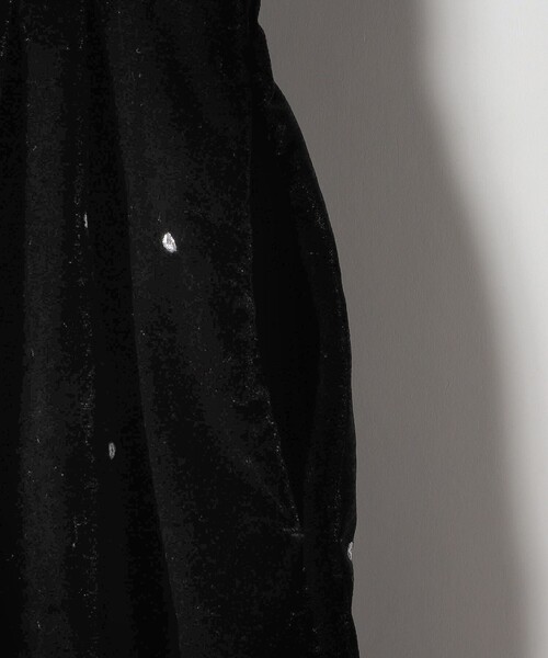 SHIPS any ワンピース any:「手洗い可能」ポリエステル ベロア 刺繍