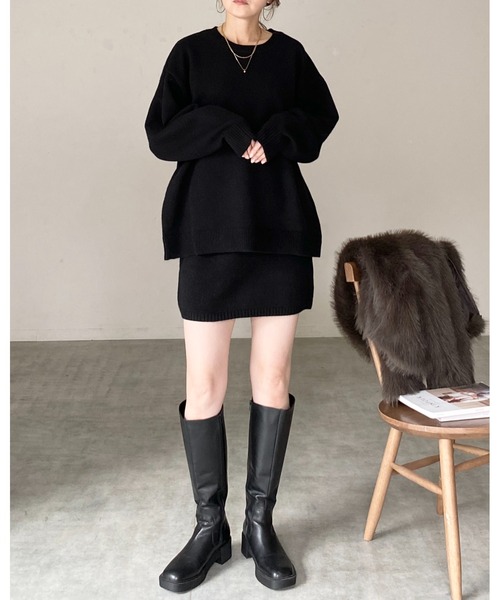 She's Closet セットアップ ボリュームスリーブ長袖オーバーサイズ