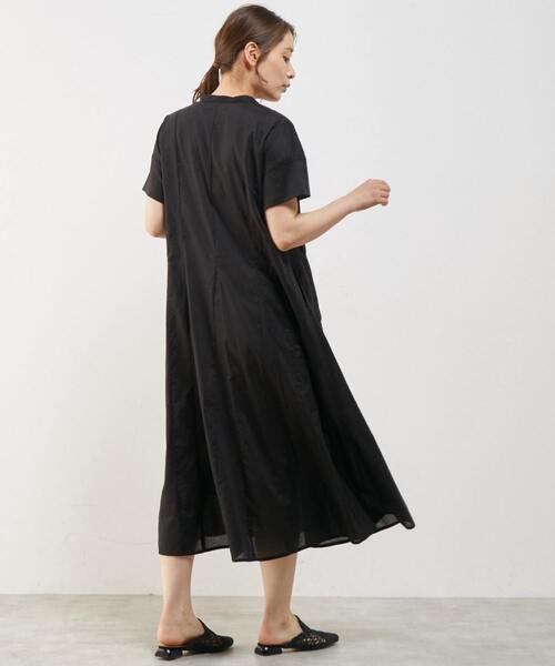 「Lourmarin」 半袖ワンピース - ブラック レディース_画像8