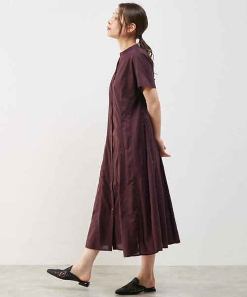 「Lourmarin」 半袖ワンピース - ブラック レディース_画像10