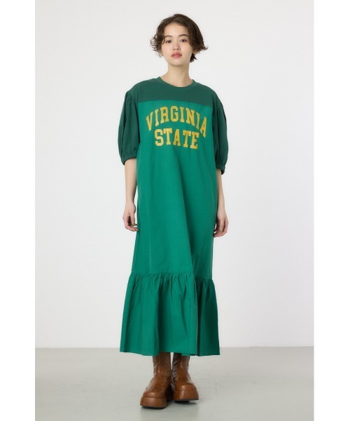 「RODEO CROWNS WIDE BOWL」 半袖ワンピース FREE ネイビー レディース_画像2