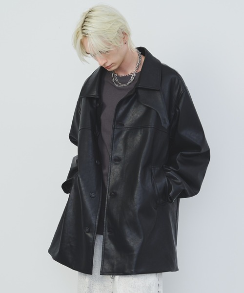 AIVER（アイバー） ステンカラーコート LARGE ブラック メンズ