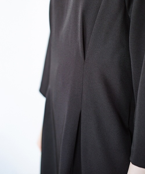 「haco!」 7分袖ワンピース MEDIUM ネイビー レディース_画像6