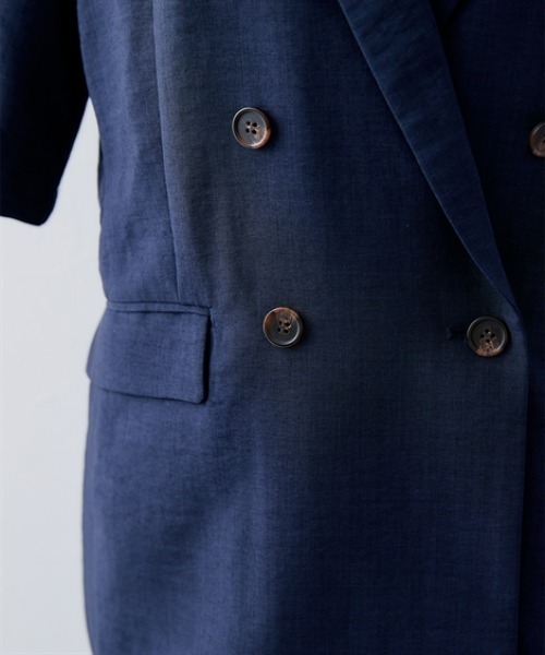 「7days Life Styling」 テーラードジャケット LL ネイビー レディース_画像7