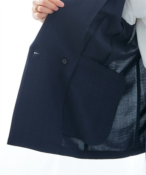 「7days Life Styling」 テーラードジャケット LL ネイビー レディース_画像9