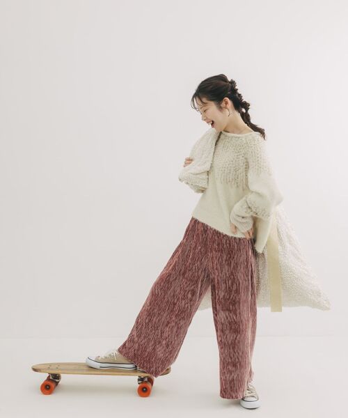 パンツ 「YUNA SANTA」トウィンクルベロアパンツ 「低身長・小柄女性