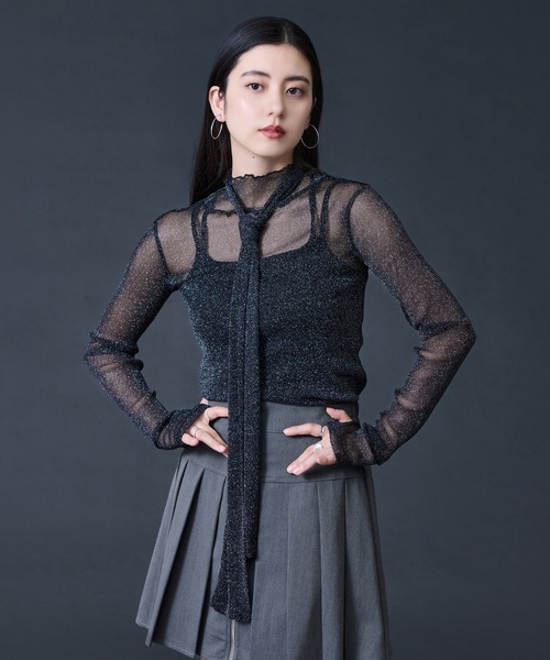 Ellno de Mavie（エルノデメヴィ） tシャツ ボウタイツキラメシアー