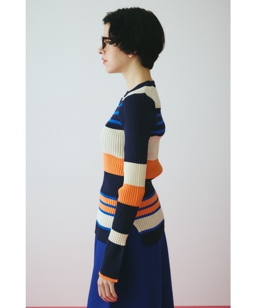 HeRIN.CYE ニット セーター Randam Border knit tops ランダムボーダー