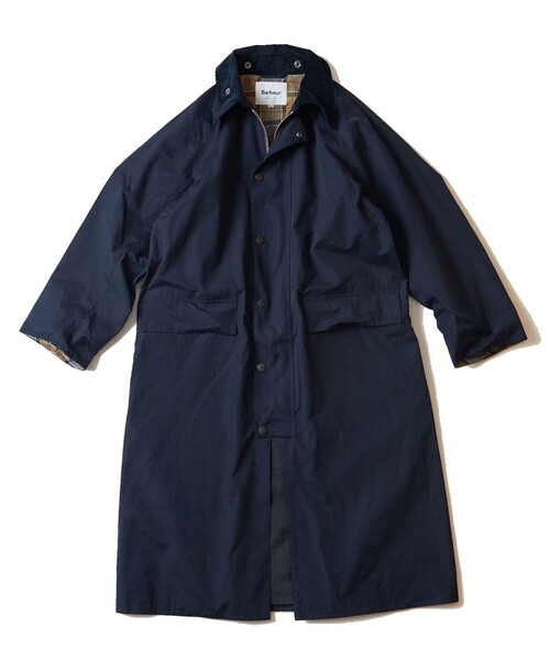 Barbour（バブアー） ステンカラーコート 38 ネイビー メンズ