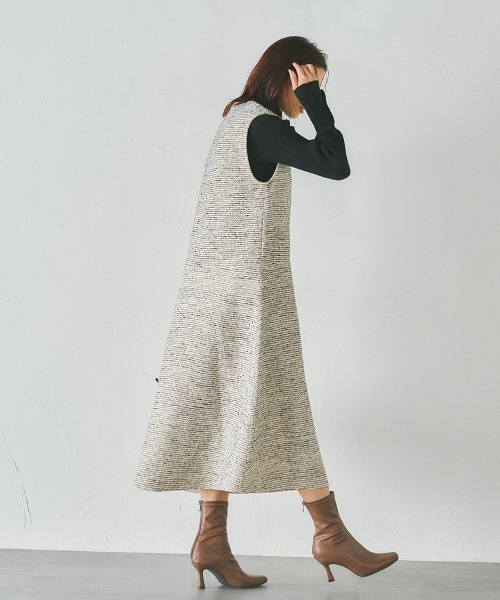 「Droite lautreamont」 ノースリーブワンピース M アイボリー レディース_画像8