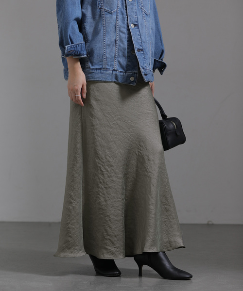 「La TOTALITE」 ロングスカート 38 グレー レディース_画像9