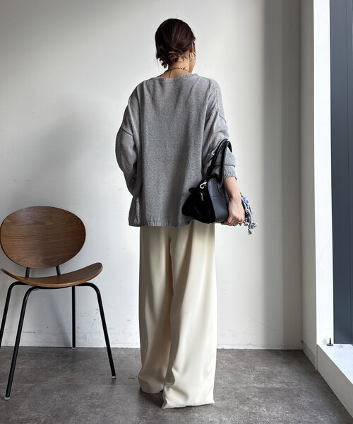 「DouDou」 長袖ニット FREE ブルー レディース_画像6