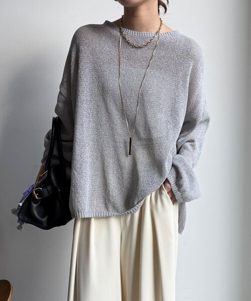 「DouDou」 長袖ニット FREE ブルー レディース_画像7