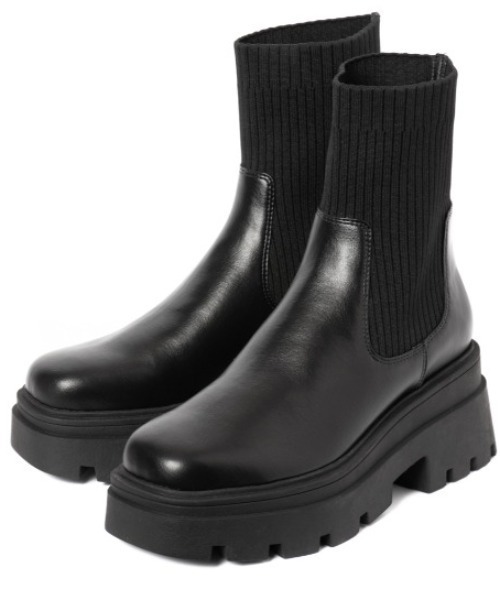 「R&E」 ショートブーツ S ブラック レディース_画像9