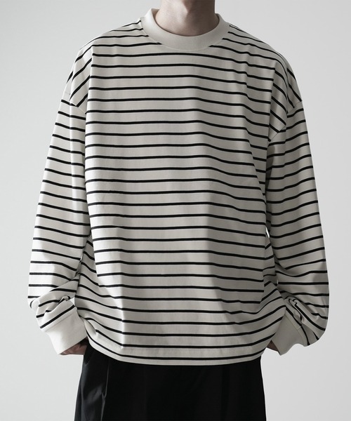 「RUUBON」 長袖Tシャツ M オフホワイト メンズ_画像6